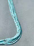 Exquisite Vintage Native American Navajo Turquoise Heishi Sterling Silver Necklace-Nativo Arts