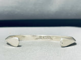 Important Vintage Native American Navajo Signed Alvin Toadacheena Sterling Silver Bracelet-Nativo Arts