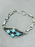 Special Vintage Native American Navajo Turquoise Sterling Silver Bracelet-Nativo Arts