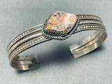 Stunning Vintage Native American Navajo Jasper Sterling Silver Bracelet-Nativo Arts