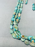 Gorgeous Native American Navajo Royston Turquoise Sterling Silver Necklace-Nativo Arts