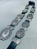 374 Grams Vintage Native American Navajo Hand Tooled Sterling Silver Concho Belt-Nativo Arts