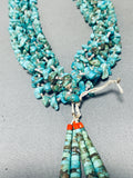 One Of The Best Vintage Santo Domingo Green Turquoise Necklace Old-Nativo Arts