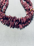 Native American Best Vintage Santo Domingo Purple Spiny Oyster Sterling Silver Necklace-Nativo Arts