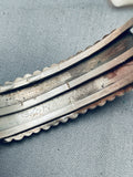 Gloria Livingston Vintage Native American Navajo Turquoise Inlay Sterling Silver Bracelet-Nativo Arts