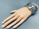 Native American One Of The Best Vintage Southwest Sterling Silver Hummingbird Bracelet-Nativo Arts
