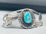 Mirror Flanks Vintage Native American Navajo Turquoise Sterling Silver Bracelet Old-Nativo Arts