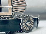 Anito Ohlingues Vintage Native American Navajo Sterling Silver Hand Tooled Concho Belt-Nativo Arts