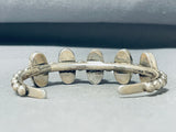 Stunning Vintage Native American Navajo 5 Damale Turquoise Sterling Silver Bracelet-Nativo Arts