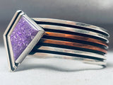 One Of The Most Unique Ever Vintage Native American Navajo Charoite Sterling Silver Bracelet-Nativo Arts