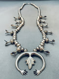 Open Arms Vintage Native American Navajo Sterling Silver Squash Blossom Necklace-Nativo Arts