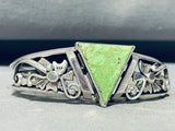 Les Beaker Orvil Jack Turquoise!! Vintage Native American Navajo Sterling Silver Bracelet-Nativo Arts