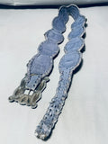 Early 1900's Vintage Native American Navajo Turquoise Sterling Silver Concho Belt Old-Nativo Arts
