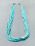 Gorgeous And Intricate Vintage Native American Navajo Turquoise Heishi Sterling Silver Necklace-Nativo Arts