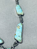 Native American Gasp!! Chunky Turquoise Navajo Sterling Silver Necklace-Nativo Arts