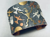 The Best Vintage Santo Domingo Sterling Silver Copper Gold Bracelet-Nativo Arts