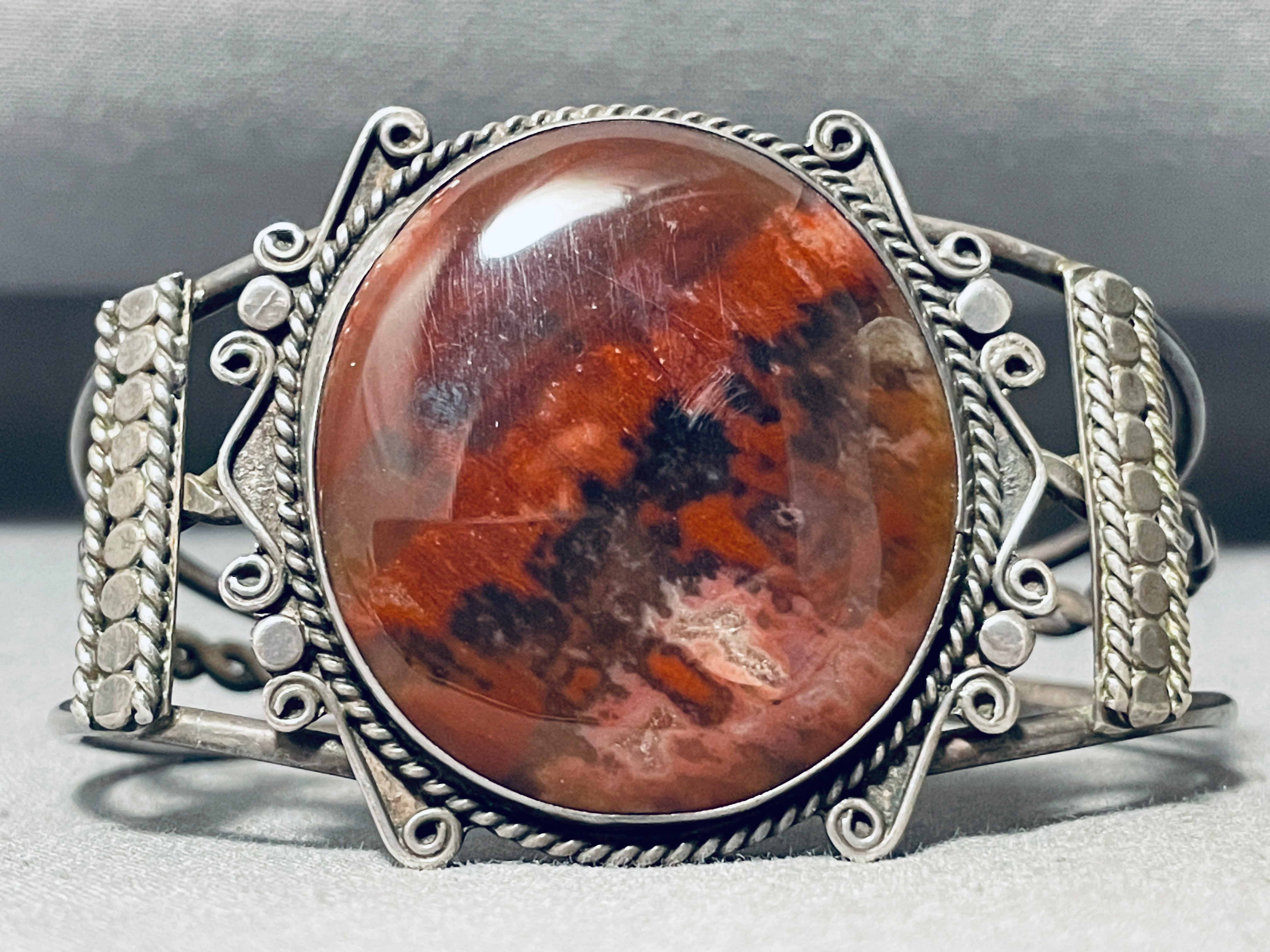Red-purple Very Rare Vintage Native American Navajo Petrified Wood