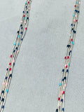 Intricate Vintage Native American Navajo Sterling Silver Heishi Necklace Old-Nativo Arts
