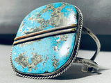 Ithica Peak Turquoise!!! Important Vintage Native American Navajo Sterling Silver Bracelet-Nativo Arts