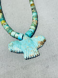Rare Vintage Native American Navajo Royston Turquoise Sterling Silver Necklace-Nativo Arts