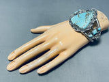One Of The Most Unique Vintage Native American Navajo Turquoise Sterling Silver Bracelet-Nativo Arts