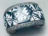 6 Inch Wrist Vintage Best Tommy Jackson Sterling Silver Inlay Bracelet-Nativo Arts