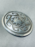 Mabel Kee Vintage Native American Navajo Sterling Silver Buffalo Buckle-Nativo Arts