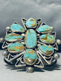 One Of Most Unique Evr Vintage Native American Navajo Royston Turquoise Sterling Silver Bracelet-Nativo Arts