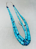 Ave Marie Coriz Important Santo Domingo Turquoise Sterling Silver Necklace-Nativo Arts