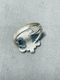 Earlier Vintage Native American Navajo Cerrillos Turquoise Sterling Silver Ring Old-Nativo Arts