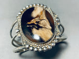 Horse Hair Agate!! Vintage Native American Navajo Sterling Silver Bracelet-Nativo Arts