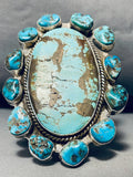 236 Grams!!!!! Native American Navajo Turquoise Sterling Silver Bracelet-Nativo Arts