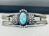 Kirby Nez Native American Navajo Carico Lake Turquoise Sterling Silver Bracelet-Nativo Arts