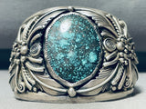 One Of The Best Vintage Native American Navajo Spiderweb Turquoise Sterling Silver Bracelet-Nativo Arts