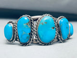 Into The Blue Vintage Native American Navajo Turquoise Sterling Silver Bracelet-Nativo Arts