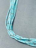 Exquisite Vintage Native American Navajo Turquoise Heishi Sterling Silver Necklace-Nativo Arts