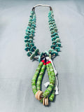 Important Orvil Jack Turquoise Vintage Santo Domingo Jacla Necklace Old-Nativo Arts