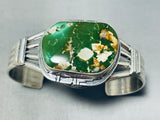 Damale Turquoise!! Very Rare Native American Navajo Sterling Silver Bracelet-Nativo Arts