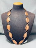 Gasp! Vintage Native American Navajo Hand Tooled Copper Necklace Old-Nativo Arts