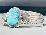 Wilson Padilla Native American Navajo Turquoise Sterling Silver Bracelet-Nativo Arts