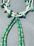 Early 1900's Vintage Santo Domingo Cerrillos Turquoise Heishi Necklace-Nativo Arts