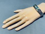 Opulent Opal!! Vintage Native American Navajo Gaspeite Sterling Silver Bracelet-Nativo Arts
