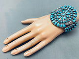 One Of The Best Ever Vintage Native American Navajo Turquoise Sterling Silver Bracelet-Nativo Arts