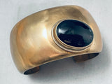 The Best Vintage Orville Tsinnie Brass Jet Stone Bracelet