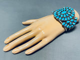 Museum Vintage Native American Navajo Turquoise Sterling Silver Tear Bracelet-Nativo Arts