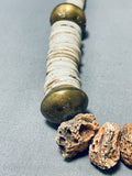 Native American Huge!!!! Very Rare Vintage Santo Domingo Colossal Coral Brass Sterling Necklace-Nativo Arts