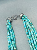 Rare Vintage Native American Navajo Turquoise Disc Sterling Silver Necklace-Nativo Arts