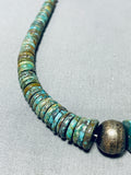 Gorgeous Vintage Santo Domingo Royston Turquoise Sterling Silver Necklace-Nativo Arts