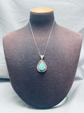 Gorgeous Vintage Native American Navajo Turquoise Sterling Silver Necklace-Nativo Arts