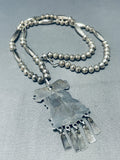One Of The Finest Vintage Native American Zuni Turquoise Inlay Sterling Silver Necklace-Nativo Arts